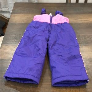 Girls snowsuit bibs